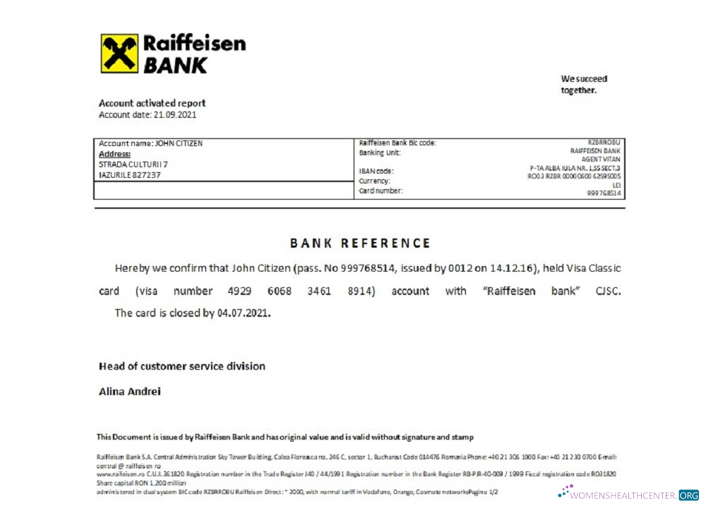 Download Romania Raiffeisen closure reference Photoshop template